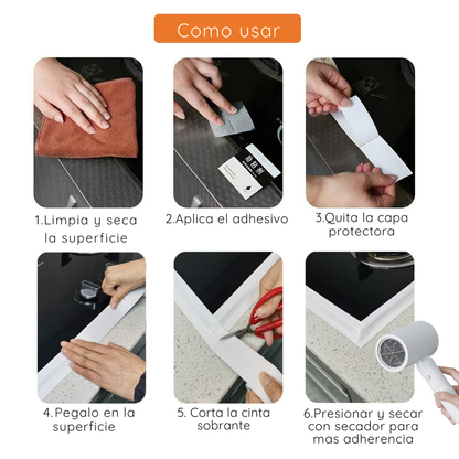 (Oferta 5X3) Tiras impermeables para lavabos y cocinas
