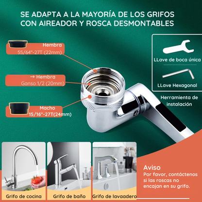 Grifo Giratorio 1080° – 2X1 oferta exclusiva