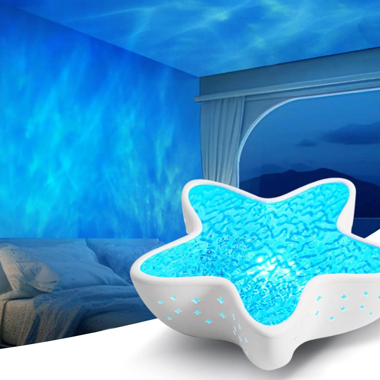 Valalya™ - Veilleuse Étoile de Mer LED - Ambiance Océan