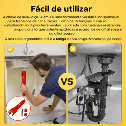 Valalya™️- Ferramenta 14 em 1 para casas de banho e lavatórios