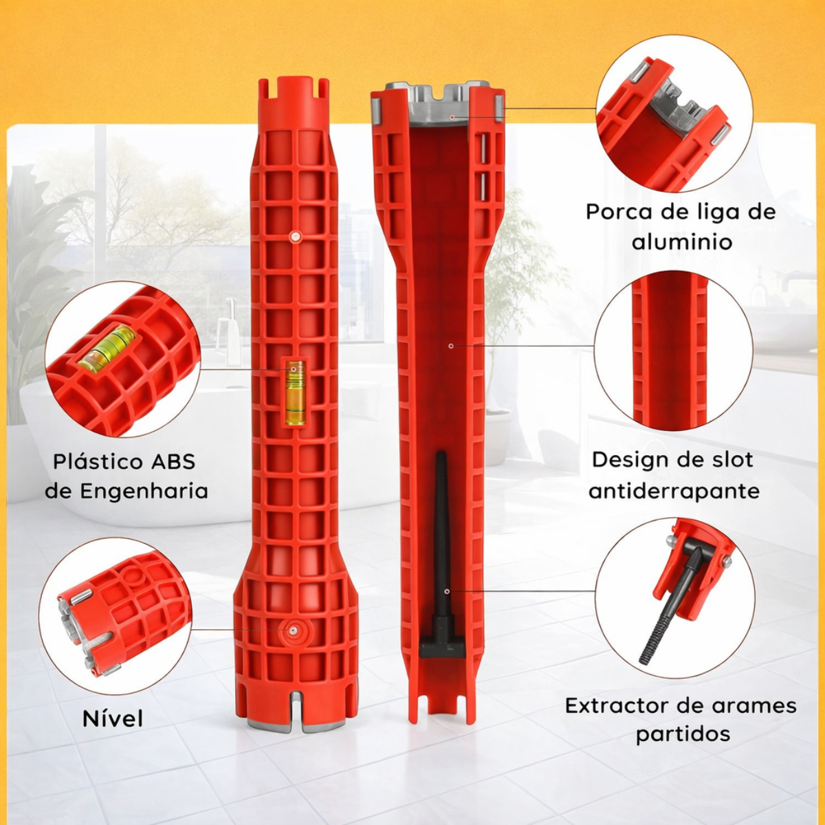 Valalya™️- Ferramenta 14 em 1 para casas de banho e lavatórios