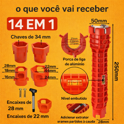 Valalya™️- Ferramenta 14 em 1 para casas de banho e lavatórios